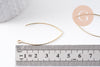 Support de boucles fil doré 16k 48mm, x2 (G4988)
