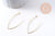 Support de boucles fil doré 16k 48mm, x2 (G4988)