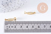 Support de broche en laiton doré 18K 20mm, x2 (G10703)