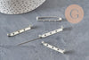 Support de broche épingle en fer platine 39.5mm, x5 (G11209)