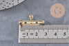 Support de broche et pendentif en zamac doré 26mm, x1 (G10987)