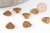Support de cabochon coeur laiton brut 6x6mm, x50 (3g) (G2239)