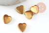 Support de cabochon coeur laiton brut 8x8mm, x50 (5.8g) (G2235)