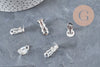Soportes pendientes de clip acero inoxidable 304 plateado 16mm, x10 (G11175)