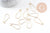 Supports boucles hameçons laiton brut 33mm, x50 (G1730)