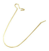 Supports boucles hameçons laiton brut, fournitures créatives, oreilles percées, création bijoux, x 50,16mm-G1600