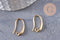 Supports boucles hameçons laiton doré 18K 19mm, x10 (G2501)