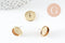 Supports boucles puce avec plateau laiton brut 12mm, x4 (G1914)