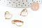Supports boucles veilleuses laiton brut 16.5mm, x10 (G0201)