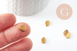 Supports cabochons goutte 6x8mm laiton brut, x20 (2gr) (G1918)
