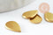 Supports cabochons goutte laiton brut 6x10mm, x20 (1.9g) (G1610)