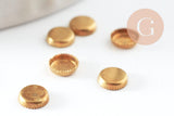 Supports cabochons ronds laiton brut 4mm, x100 (3.5gr) (G2707)