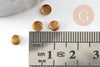 Supports cabochons ronds laiton brut 4mm, x100 (G2707)