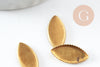 Supports de cabochons marquise laiton brut 15x7mm, x20 (3.7gr) (G1743)