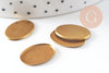 Supports de cabochons ovales 13x18mm laiton brut, x20 (3,7gr) (G0495)