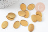 Supports de cabochons ovales 13x18mm laiton brut, x20 (3,7gr) (G0495)