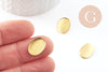 Supports de cabochons ovales laiton brut 14x10mm, x20 (3.8g) (G0671)