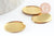 Supports de cabochons ovales laiton brut 14x10mm, x20 (3.8g) (G0671)