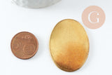 Supports de cabochons ovales laiton brut 40x30mm, x2 (G2006)