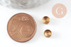 Supports de cabochons ronds 5mm laiton brut, x20 (G2002)