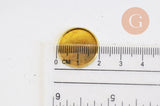 Supports de cabochons ronds laiton brut 20mm, x10 (G5046)
