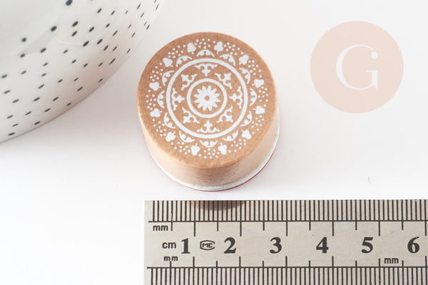 Tampon bois dentelle 3cm, x1 (G0334)