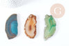 Tranche agate naturelle vert beige bleu 50-110mm, x1 (G8300)