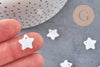 breloques etoile nacre blanche naturelle 12mm, x10 (G0144)