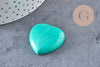 cabochon coeur pierre naturelle et de synthèse 29-30mm, x1 (G3995)