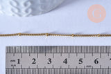 chaine de cheville acier 304 inoxydable satellite doré 14k chaine dorée 1.5/23cm, x1 (G4362)