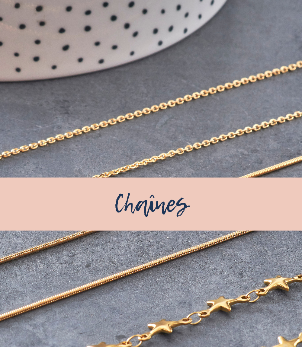 Chaînes complètes avec fermoir pour colliers et bijoux DIY