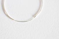 Boucles créoles fine argent 925 massif 30mm, x2 (G1895)
