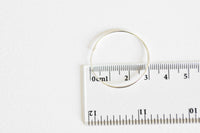 Boucles créoles fine argent 925 massif 30mm, x2 (G1895)