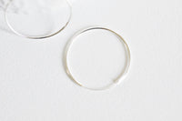 Boucles créoles fine argent 925 massif 30mm, x2 (G1895)