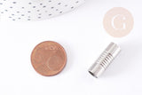 fermoir aimanté acier inoxydable platine 21mm, x1 (G4925)