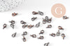 fermoir mousqueton zamac cuivre 10mm, x20 (G0997)