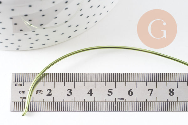 fil d'aluminium vert clair 1.5mm x1 bobine de 10 mètres (G6829)