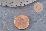 fil de cuivre doré 16K 0.4mm -/28 gauges, x3 mètres (G3306)