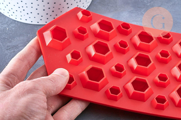 grand Moule en silicone pierres précieuses 23cm,pour réaliser des patisseries ou inclusion en résine x1 G4076