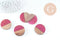 pendentif disque bois résine prune,bois naturel,perles bois,Perle géométrique,perle ronde,perle ronde bois,25mm,x5 G4639
