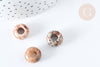 pendentif donut rondelle jaspe création bijoux 14mm, création bijoux pierre naturelle, x2 (G7558)