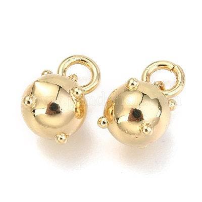 Pendentif goutte laiton doré 18k 10mm,Pendentif doré, x1 (G5995)