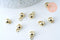 Pendentif goutte laiton doré 18k 10mm,Pendentif doré, x1 (G5995)
