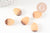 perle goutte bois résine beige 17.5mm, création bijoux bois x5 G2055