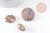 perles jaspe sésame rose naturel 15-34mm, divers lots (G2211)