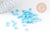 perles rocaille carré verre rectangle bleu, perle carré création bracelet, perle tila,4.5mm,2 trous, x50 (4.8 GR) (G5481)