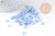 perles rocaille carré verre rectangle bleu tendre nacré, perle carré création bracelet, perle tila,4.5mm,2 trous, x50 (4.8 GR) (G4452)