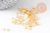 perles rocaille carré verre rectangle or nacré, perle carré création bracelet, perle tila,4.5mm,2 trous, x50 (4.8 GR) (G4453)