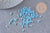 perles rocaille verre rectangle bleu clair opaque, perle carré création bracelet, perle tila, 2mm,2 trous, x50 (1.2 Gr) (G4602)