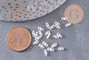 perles rocaille verre rectangle rose très clair opaque, perle carré création bracelet, perle tila, 2mm,2 trous, x50 (1.2 Gr) (G4605)